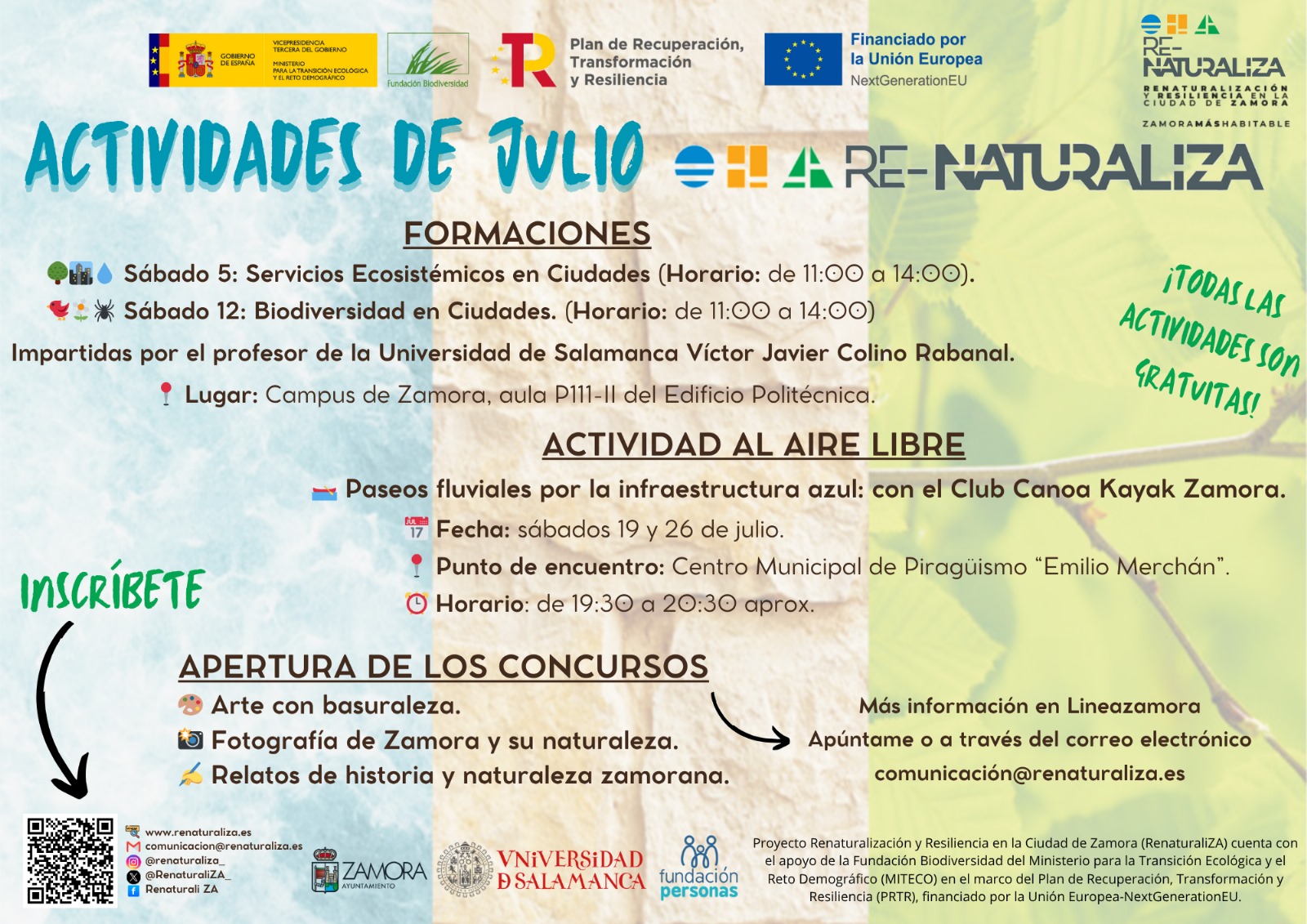imagen principal Actividades durante el mes de julio