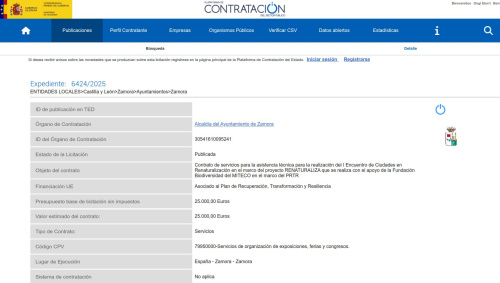 imagen principal Licitacin de la asistencia tcnica para la organizacin del I Encuentro de Ciudades en Renaturalizacin